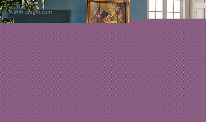 鹏叶641#系列实木烤漆电视柜，欧式橡胶木雕花储物地柜组合