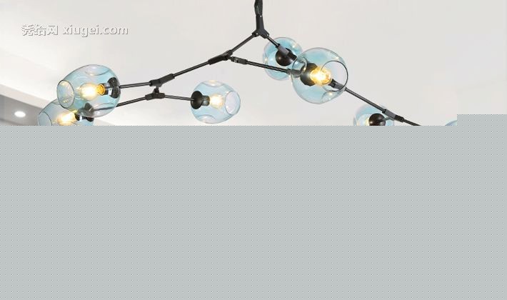 沃嘉樱桃枝型吊灯，创意DIY可旋转餐厅灯，简约灯泡吊灯