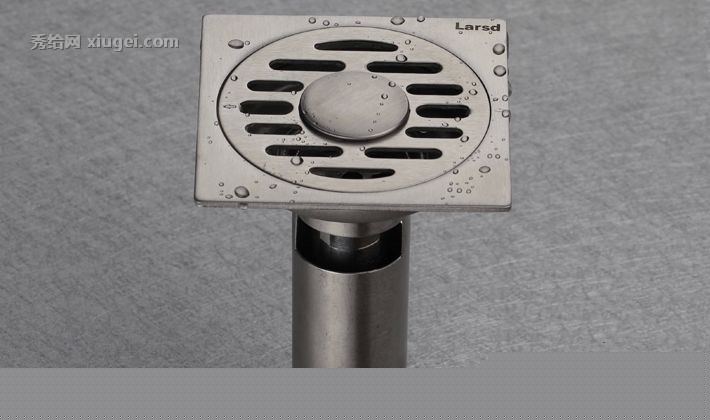 莱尔诗丹不锈钢地漏，U型深水封结构洗衣机地漏，防臭精细拉丝地漏8806B