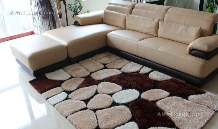 轩宜家居现代时尚奢华真丝地毯，立体188金宝搏亚洲体育app形时尚靓丽， 货号: xy-75