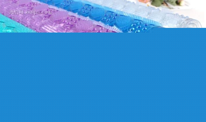 欧亚美卫生间PVC材质地垫，排水顺畅带吸盘稳定脚踏垫，突出软脚钉按摩地垫