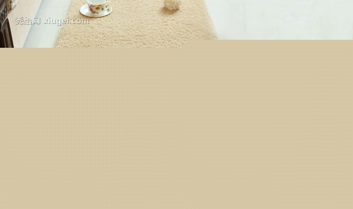 华旭长方形绒毛地毯，百搭卧室床边纯色地垫，货号：HX-201337