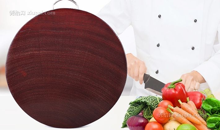 木师傅圆形整木切菜板，A005防腐铁木菜板，家用加厚耐用实木砧板