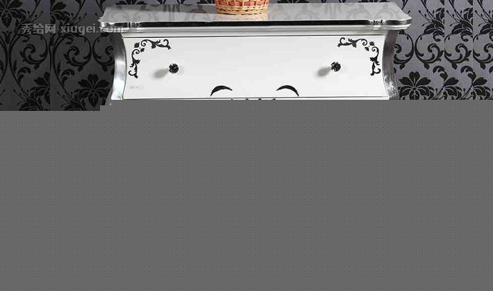 BGUAN/百冠新古典三斗柜，优质实木雕花工艺，多功能高档储物柜