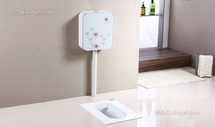 Sandlinda/莎琳达牌蹲便器，SLD830型后排水蹲厕，水箱聚纤玻璃面板