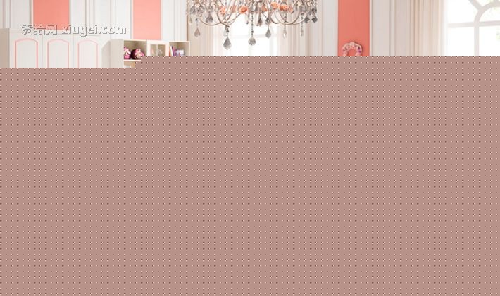 爱奥尼粉色公主储物床头柜，进口樟子松材质坚固耐用，玫瑰拉手可爱田园风格