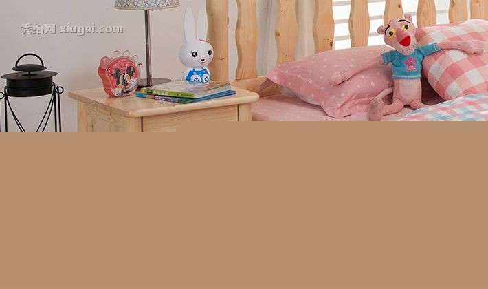 本屋品牌实木儿童床头柜，内嵌式拉手储物柜现代时尚，型号BRM-L002