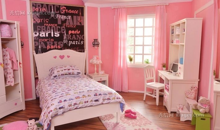 喜梦宝BE66002优质实木田园可爱儿童床头柜，多层喷漆防撞转角设计儿童房床头柜