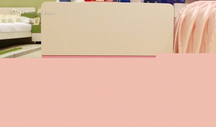 宜捷家居粉色床头柜，现代简约儿童二斗柜 ，型号: FYT-813板式床边柜