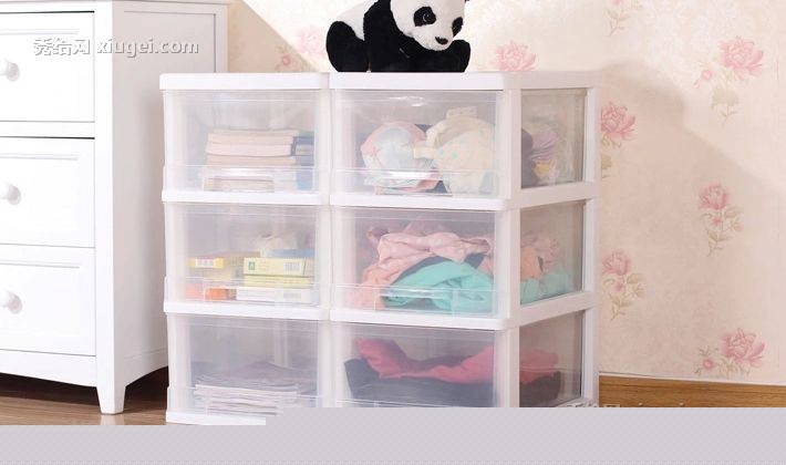 透明塑料儿童衣柜，百露抽屉式收纳柜，DIY环保组装柜BL2360