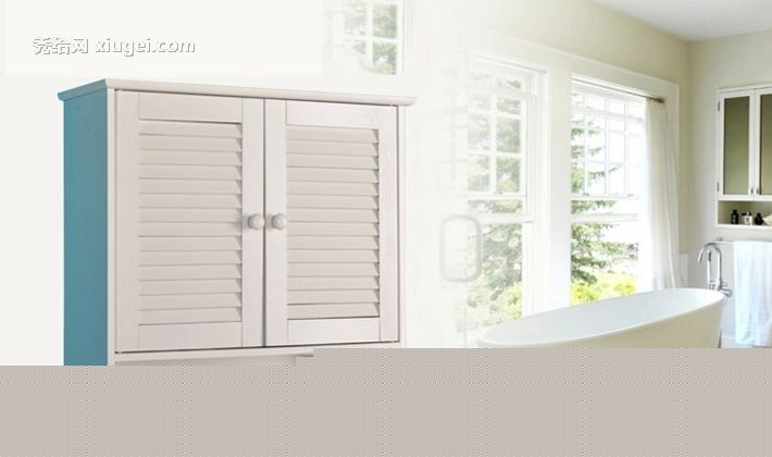 雅客居双门挂柜，浴室阳台玄关多功能用途储物壁柜，清新田园风畅享浪漫风情