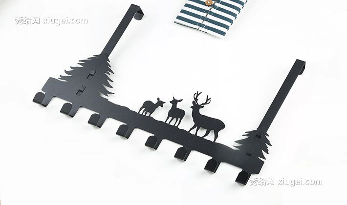 易·时代免钉无痕挂钩挂衣架，家用卡夹耐重防水挂架，强力胶粘小鹿挂钩