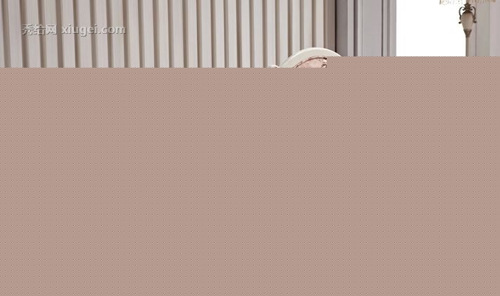 爱梦娅品牌欧式印花布贵妃椅，橡胶木雕花美人卧榻，型号贵妃椅