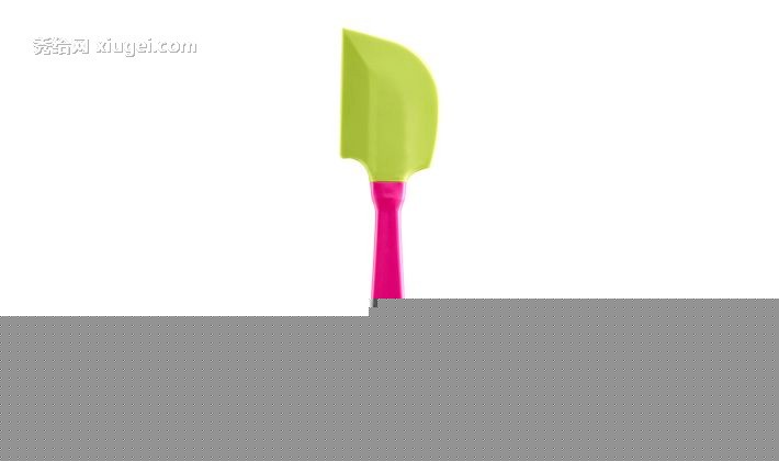 乐葵红绿相间铲子形刮刀，铂金硅胶不粘烘焙蛋糕工具，型号：006916