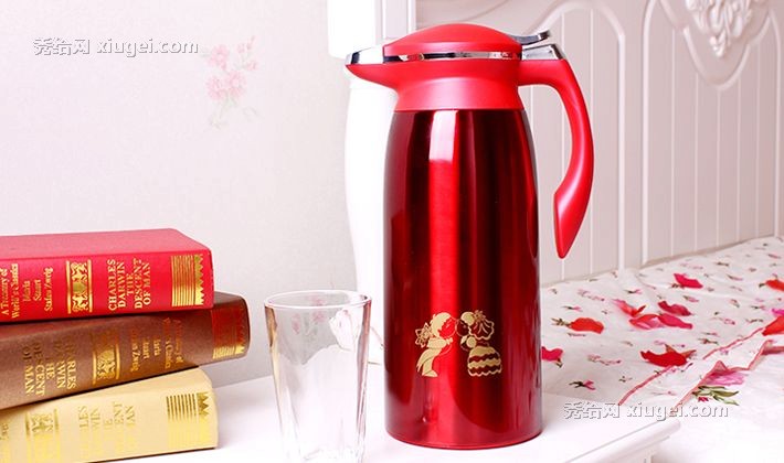 思泽1.9L热水壶，婚庆用品新娘嫁妆，陪嫁不锈钢暖壶