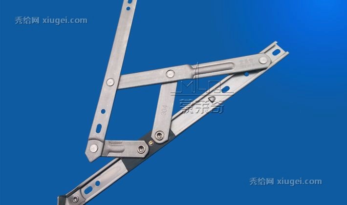 蒙来奇304不锈钢铰链，固定式家用门铰链，型号22槽304四连杆