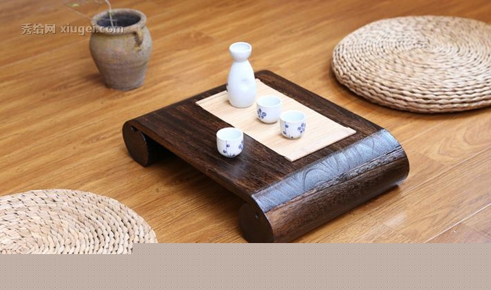 天兰美做旧日式脚踏凳，泡桐木榻榻米凳，飘窗实木小炕几