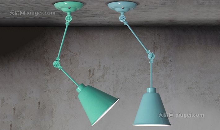 设计师的灯糖果色创意吸顶灯，工业风机械怪手镜前灯，飘窗装饰吸吊灯