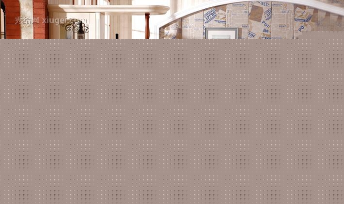 德邦尚品玄关隔断柜，地中海乡村风客厅间厅柜，双开门实木红酒酒架