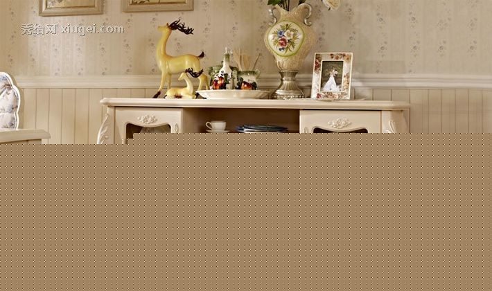 德邦尚品经典欧式酒柜，雕花哑光烤漆餐边柜，多功能双开门实木酒架