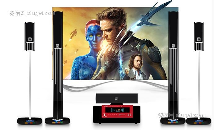 旗云全方位家庭影院音箱套装，5.1杜比系统环绕音6件套音箱，型号：顺风8号