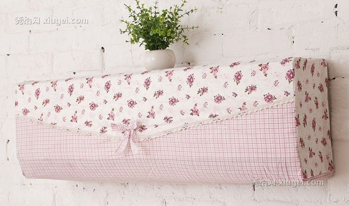 JLY/居莱雅韩式蕾丝空调挂机罩，布艺防尘挂式空调罩，D163环保印染家电罩件