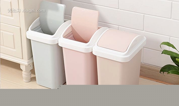 雨露卫生间垃圾桶，YLLJT长筒形塑料收纳桶，按压式8L彩色垃圾桶