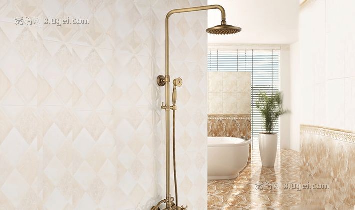 荷莱依欧式复古顶喷花洒，全铜可升降淋浴花洒，型号HLY-6611