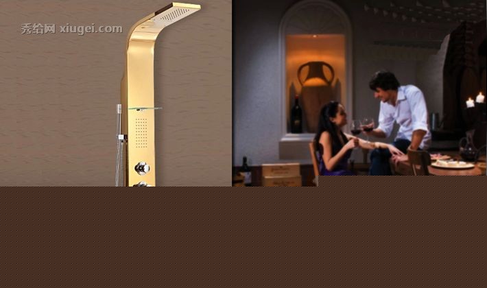 DGPOSY挂墙式玫瑰金淋浴花洒，全方位打造出时尚优雅的浴室环境