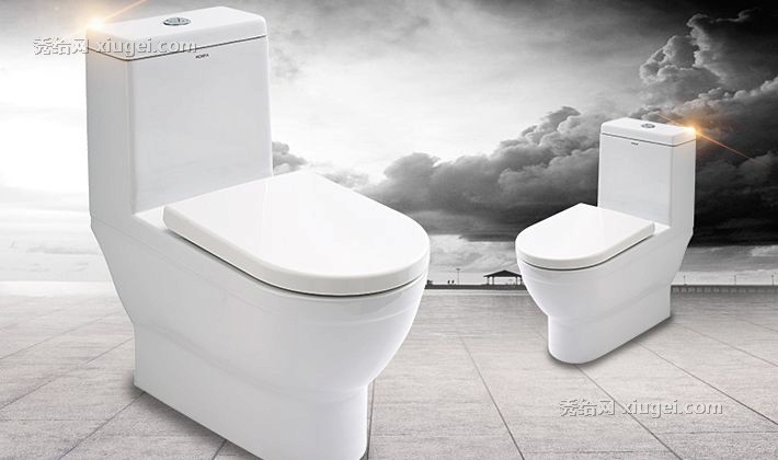 箭牌直冲式节水马桶，超强冲力环保坐便器，型号AB1287