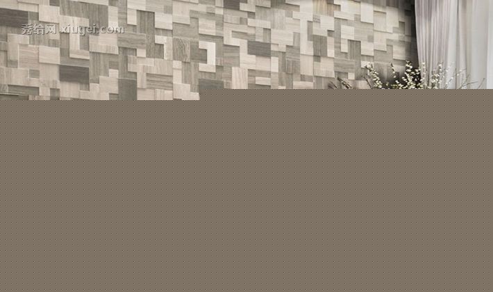 华铄牌SGS84GD墙面石材，灰色瓷砖电视墙装饰材料，凹凸马赛克墙贴