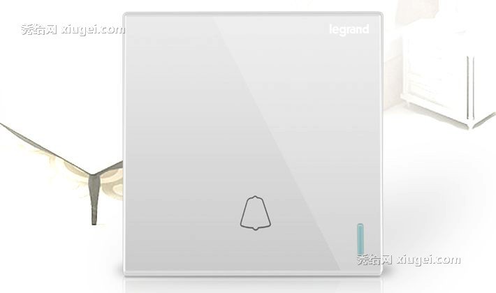 legrand/罗格朗智能触摸感应门铃开关，墙壁电源型门铃按钮，型号: K8/31BPBE