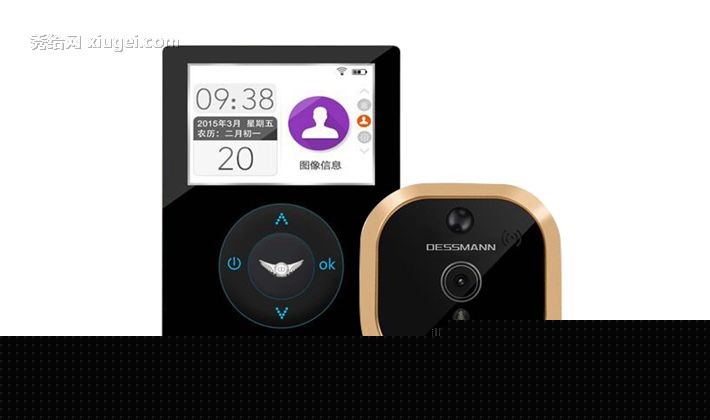 德施曼黑色智能wifi猫眼，高清摄像头可视门铃，合金玻璃防盗监控门镜