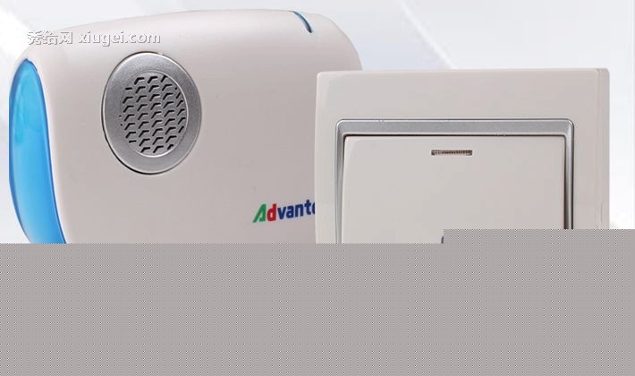 海得曼白色一拖一方无线门铃，远距离电子遥控便携门铃，型号：E-218P