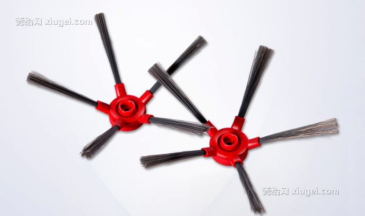凯力智能吸尘器五角边刷，扫地机器人五角双边刷，红色五角边刷1105
