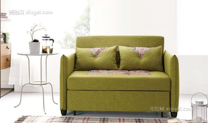 卡贝罗多功能宜家折叠沙发，环保布艺铁合金结构沙发，型号: DA-153