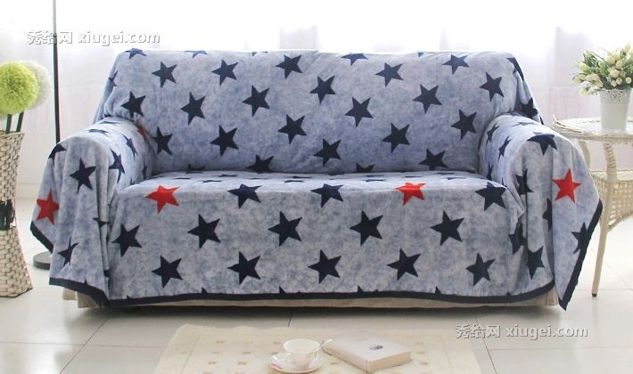 MK-SFJ系列印花防静电沙发巾，梦蔻简约现代法莱绒保暖沙发套