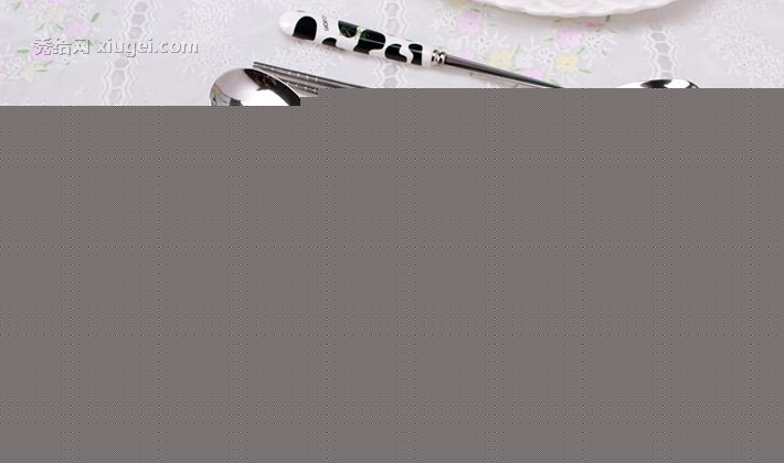 味家品牌韩式创意不锈钢勺筷组合，陶瓷勺筷餐具套装，卡通图案勺筷