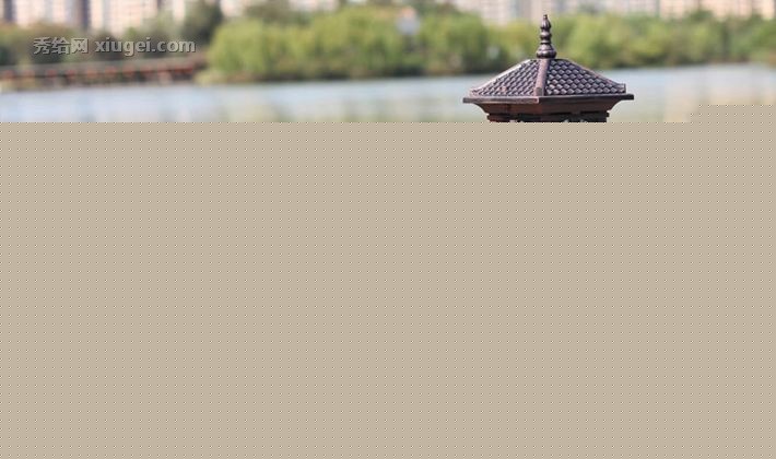 KDDQ中式古典防水落地式室外庭院灯，瓦盖拱门草坪灯，型号: CPD-009