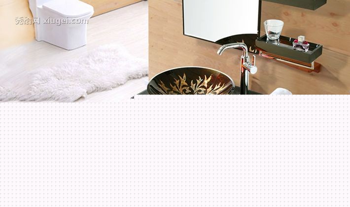 高漫品牌玻璃台面浴室柜，不锈钢简约系列卫浴柜，款式多种，品质时尚，型号GB888