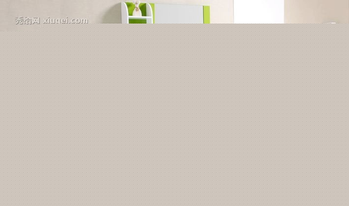 伊赛伦特PVC材质悬挂式浴室柜，YS8038绿色柜体现代简约风格，圆形陶瓷盆洁白亮丽