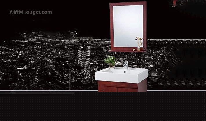 ARROW/箭牌橡木浴室柜，洗脸盆壁挂镜柜组合，型号APGM6G349AP