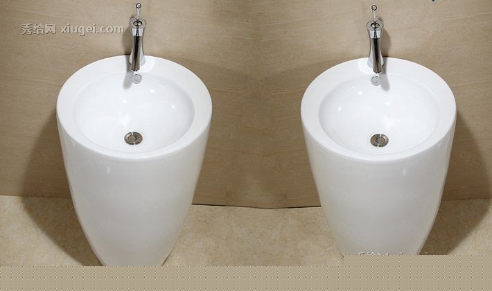 大卫伯爵落地组合式陶瓷盆，现代简约洗脸盆，B133单孔台盆