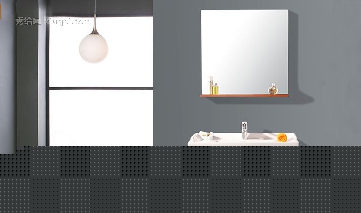 心海伽蓝栗子色白色整体浴室柜，进口橡胶木浴室挂柜，超强储物功能柜子