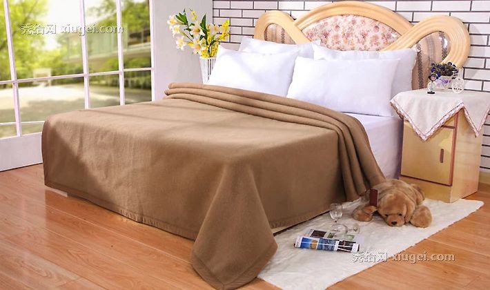 鼎羊牌驼色羊毛毯，61601-02型冬季保暖毛毯，百分百新西兰进口羊毛原料