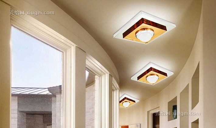 邦德士明装水晶筒灯，加厚不锈钢过道灯，LED方形筒灯型号: B-GD015