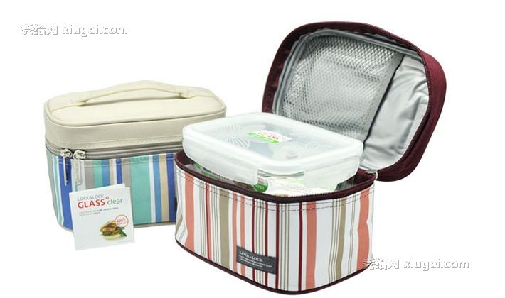乐扣乐扣耐热玻璃双色便当盒， LLG426S90玻璃碗具，长方形便当盒