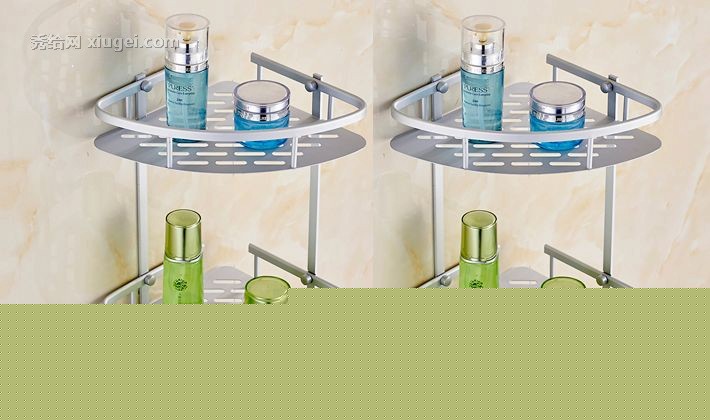 丹乐免打孔浴室置物架，SCLB卫生间壁挂三角架，太空铝储物收纳架