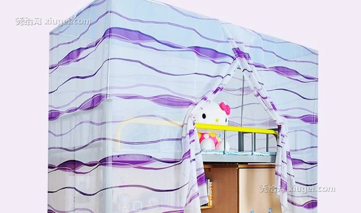 思全思美品牌方形式学生蚊帐，1.0米床双门上铺蚊帐，货号XWY