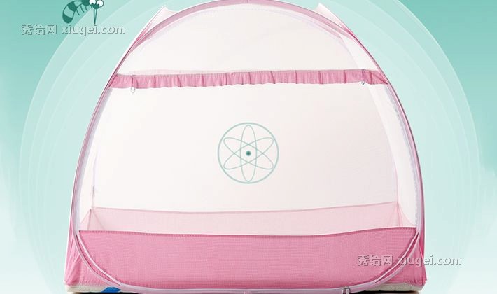 弗贝思U形宝宝用夏天蚊帐，带拉链防坠床婴儿床帐子